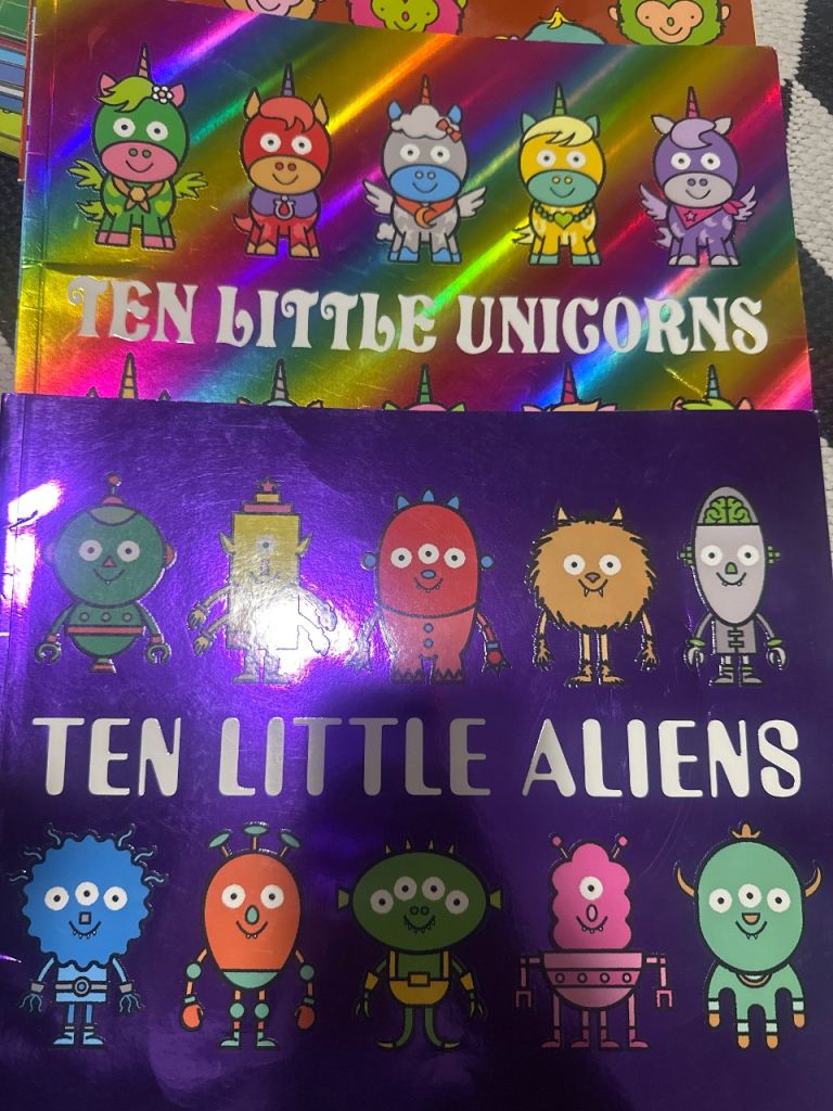 3 x Ten Little Books Set – Monkeys, Unicorns, Aliens, £5.00 for Sale