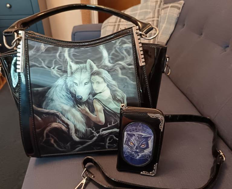 Gothic Shoulder bag and wallet. Anne Stokes collection. 