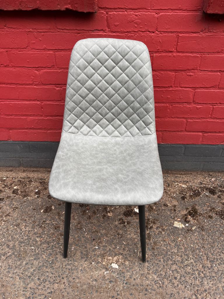 **BRAND NEW** dining cafe restaurant table chairs modern leather grey