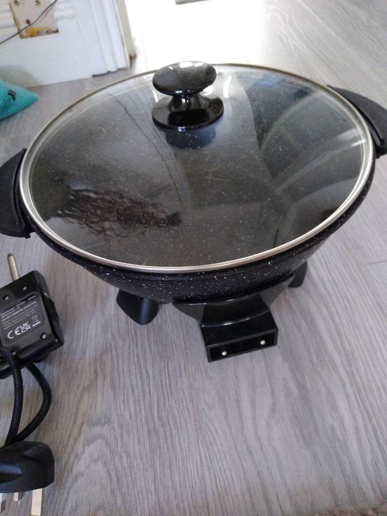 Electric Wok with Glass lid