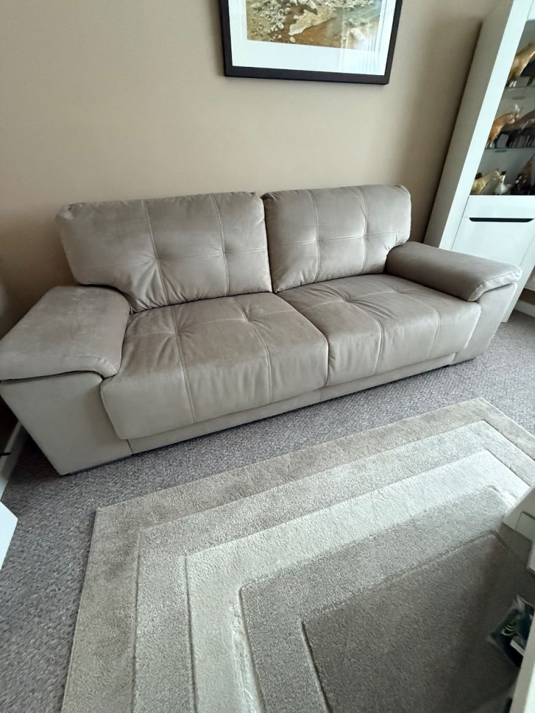Kansas 3 Seater Sofa Champagne Classic Velvet