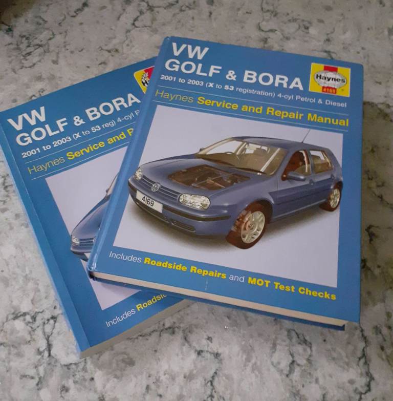 2 x Haynes Manual VW GOLF & BORA 2001 to 03 Petrol/Diesel. VG Condition.