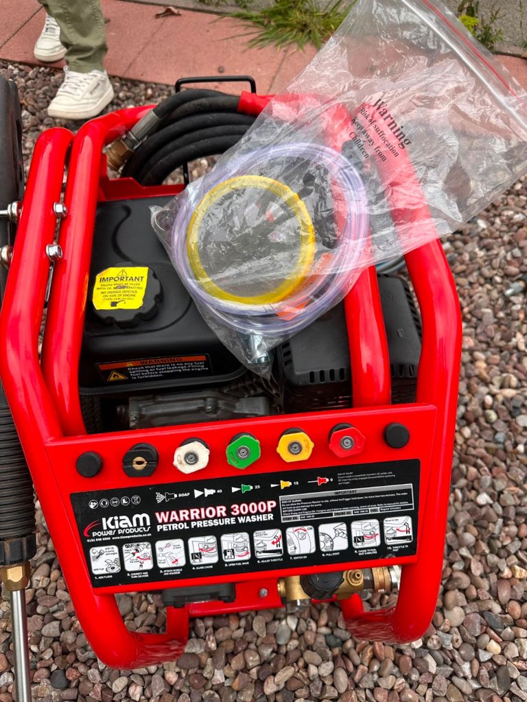 Kiam Warrior 3000P Petrol Pressure Washer - As Good As New