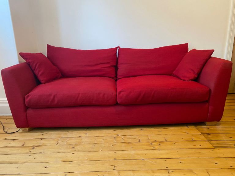 4 seater red sofa - free!