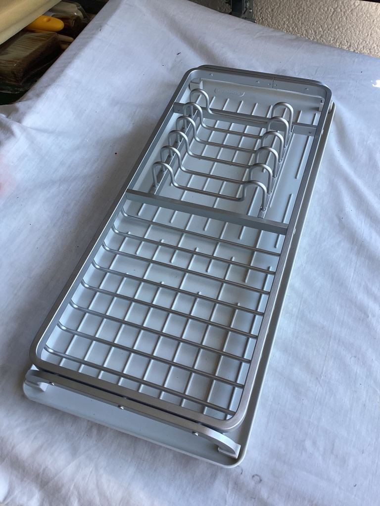 Caravan/camper draining dish and rack
