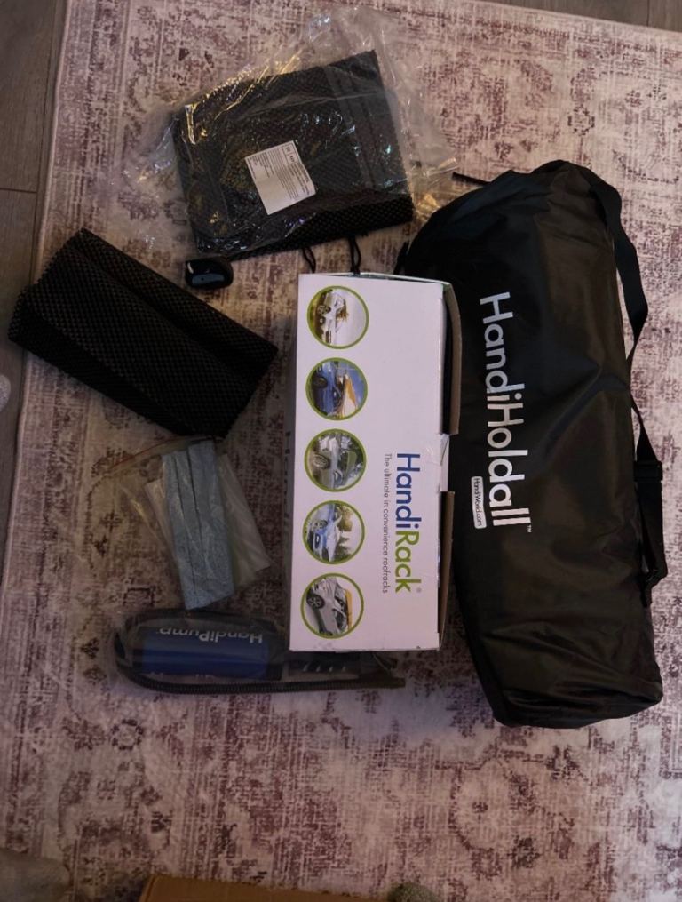 Roof rack and box inflatable brand new unused 