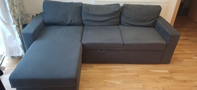 Argos Home Miller Left Hand Corner Chaise Sofa Bed-Dark Grey