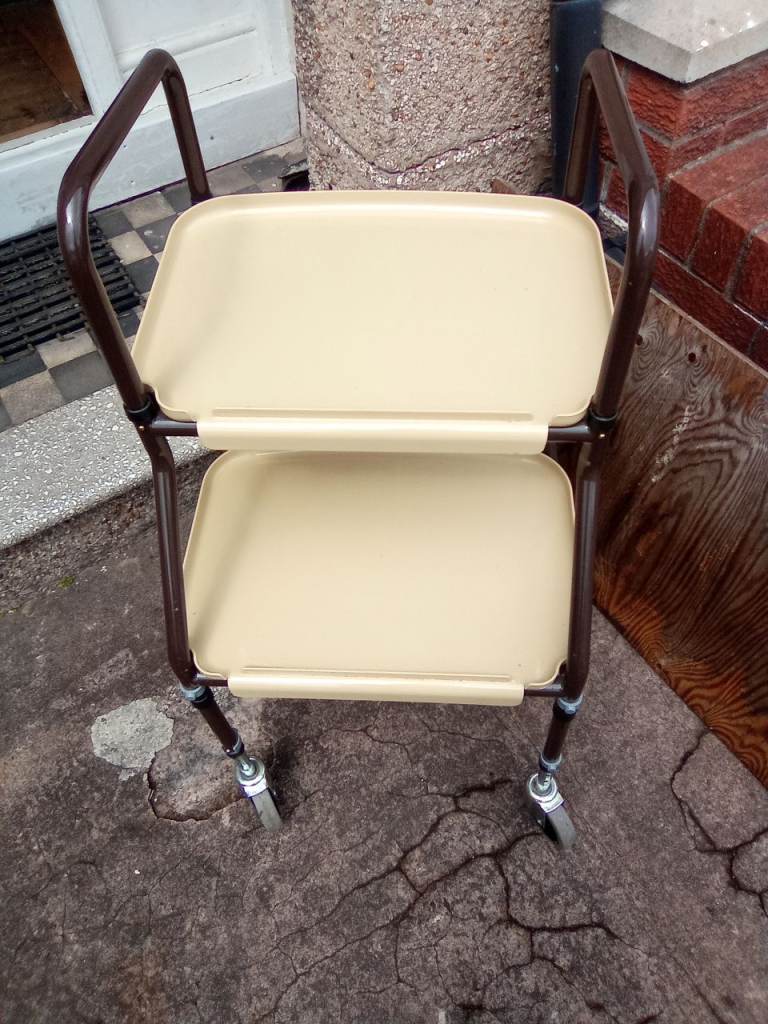 Adjustable Mobility Walking Trolley Aid – Brown Frame