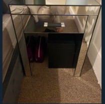 Mirrored Bedside Table with Drawer - Good Condition