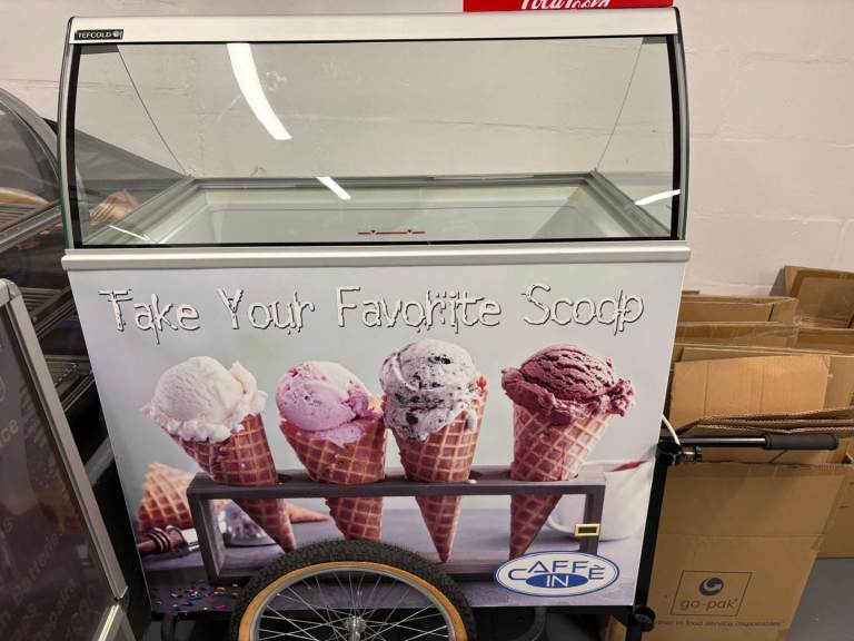 Caffe In Ice Cream Freezer Cart - Good Condition