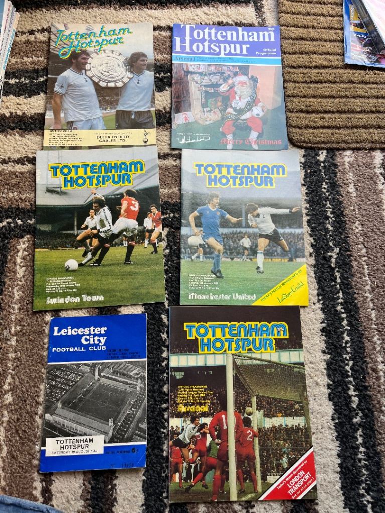 Vintage Tottenham Hotspur Football Programmes - Various Matches