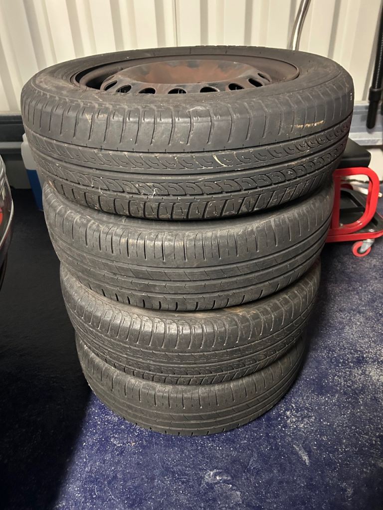 165/70/14 steel wheels and tyres removed from a vw up plenty of tread left 