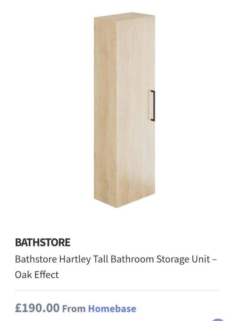 Hartley oak tall unit