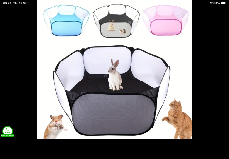 Brand new blue pet enclosure fabric puppies kittens rabbits etc folds flat 