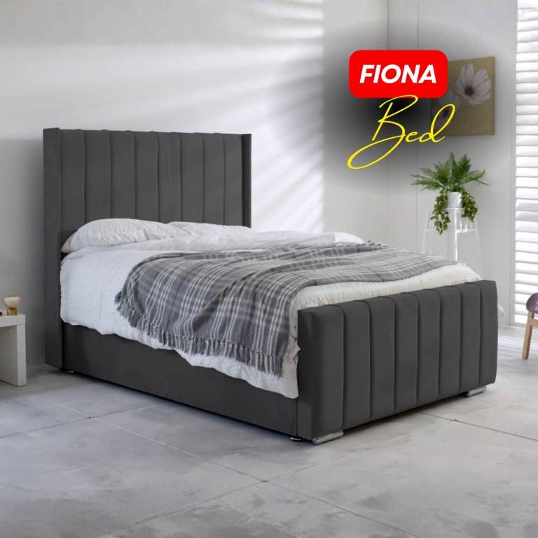 ottoman bed frame Plush velvet upholster Storage and mattress are optional Free cash on delivery