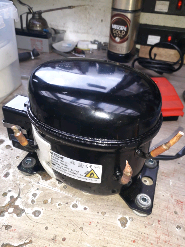 Fridge compressor/air compressor read the label.  HOBBYISTS SPRAY 