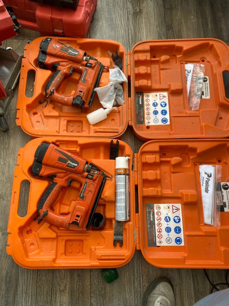 Paslode Nail Guns with Cases – Good Condition