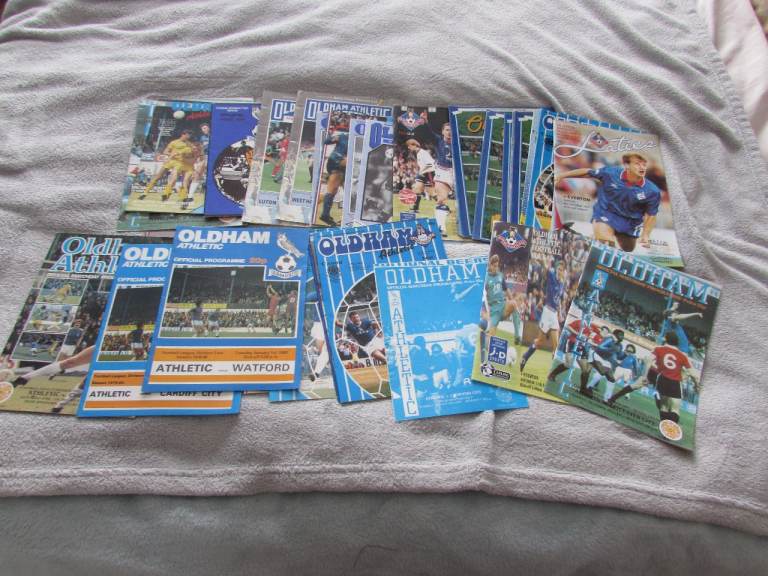 Collection of Oldham Athletic Football Programmes  x 36