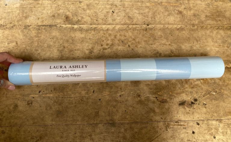 New Laura Ashley Wallpaper - Lille Matt Stripe Sky