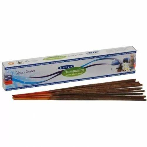 Satya Nag Champa Incense Sticks - 12 Pack Bulk Set (15g Boxes) - Tranquality Yoga Series Scent!