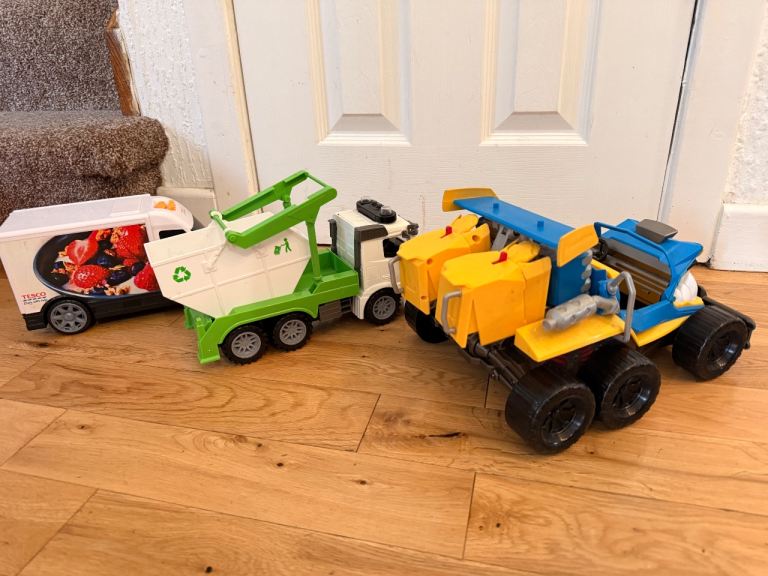 Kids' Toy Trucks and Monster Truck – Good Condition