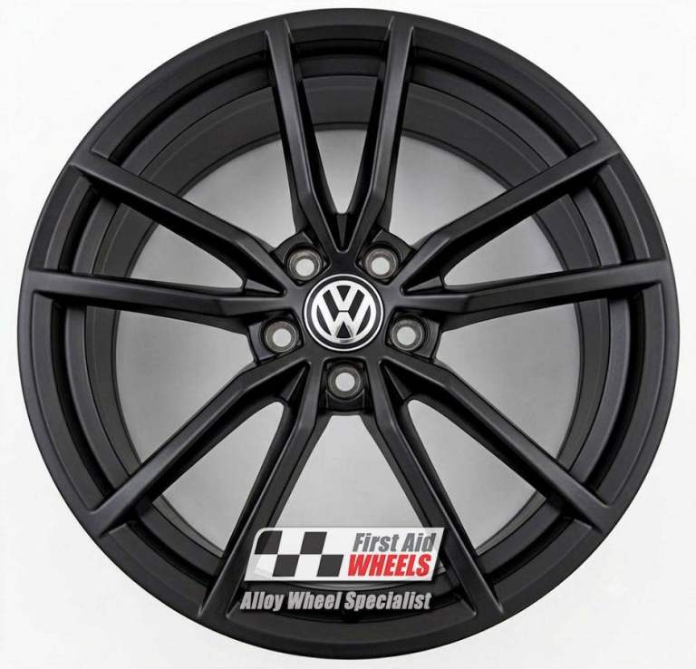 VW GOLF R MK7 1X 19'' GENUINE PRETORIA SATIN BLACK 8J ET50 ALLOY WHEEL S627BS