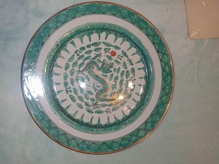 Vintage oriental plate Chinese plate oriental plates dragon