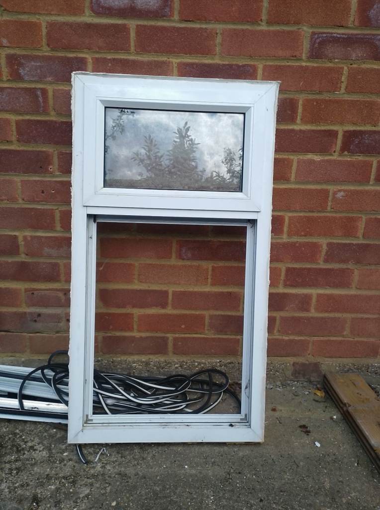 White double glazed aluminum windows