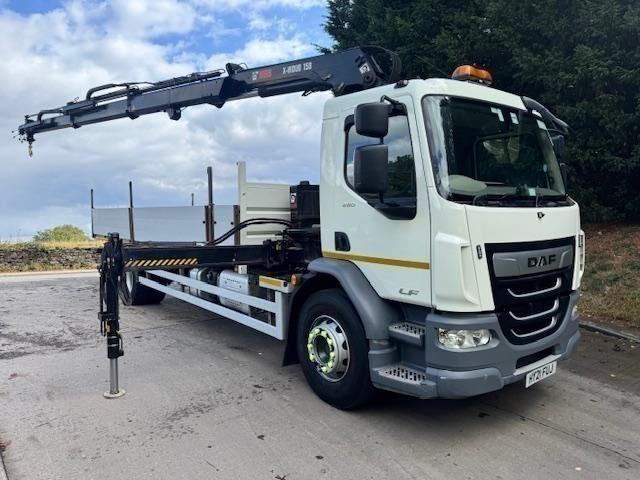2021 21 DAF LF 260 E6 PSS 25FT drop side Hiab X-Hiduo 158 remote crane piped