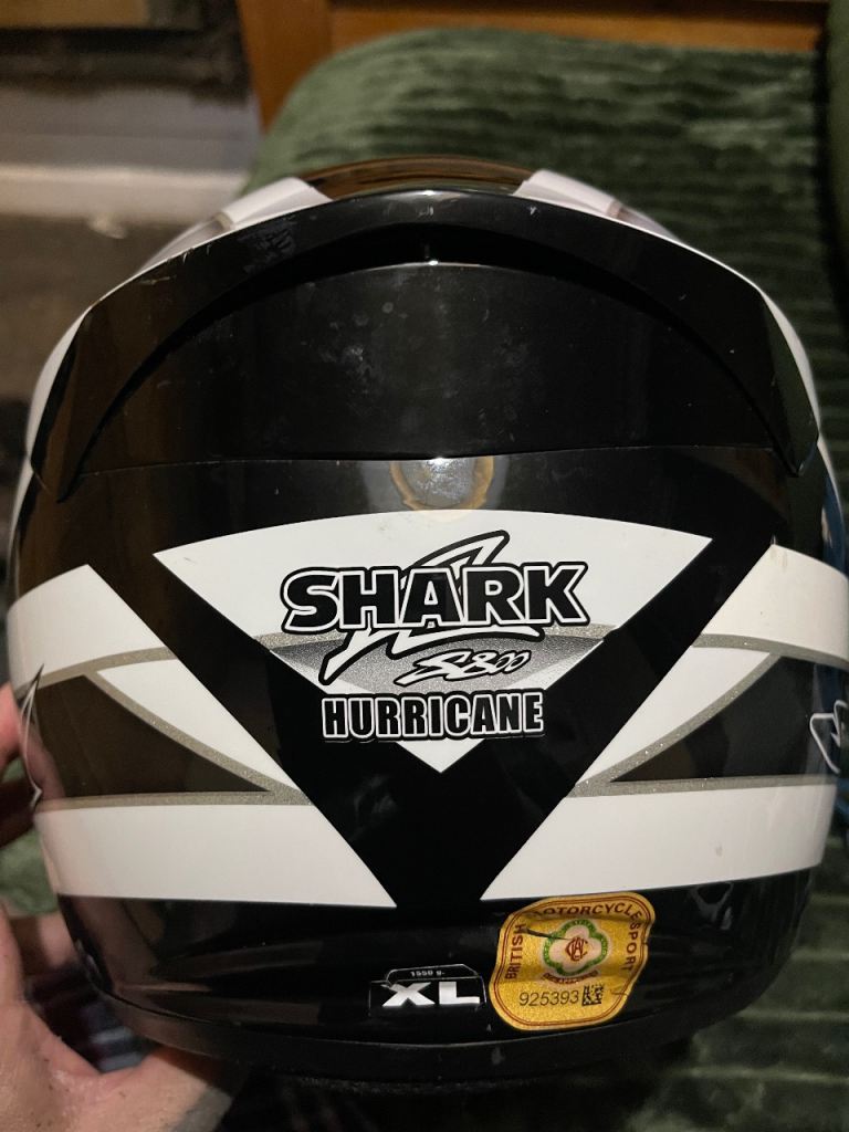 Shark S800 Hurricane (grey white and black union jack) motorbike helmet 