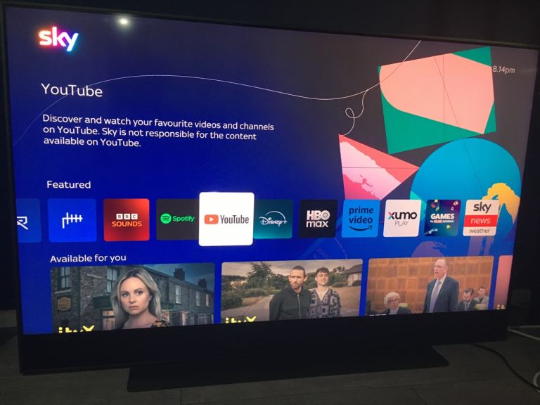 55inch sky glass tv green