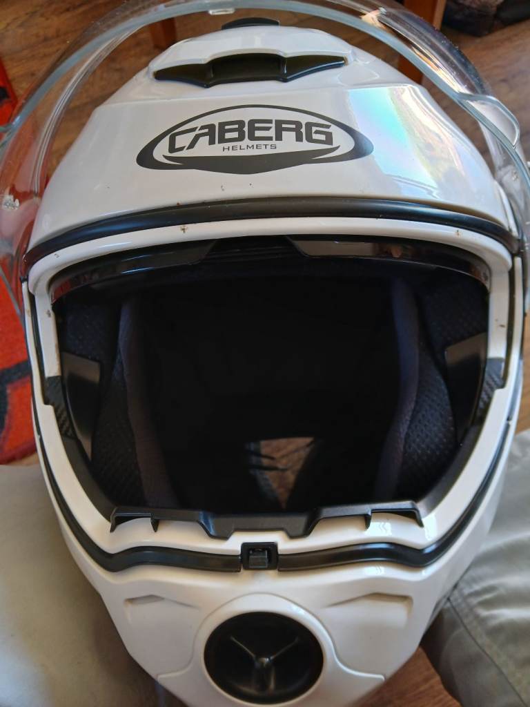 Caberg m/cycle helmet white flip front XL
