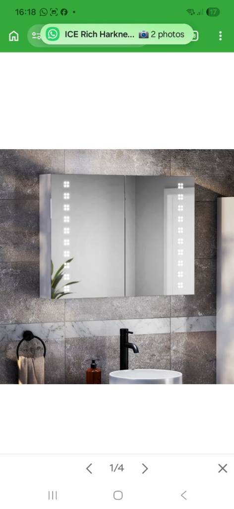 LED Mirror Bathroom Cabinet with Motion Sensor - Brand new