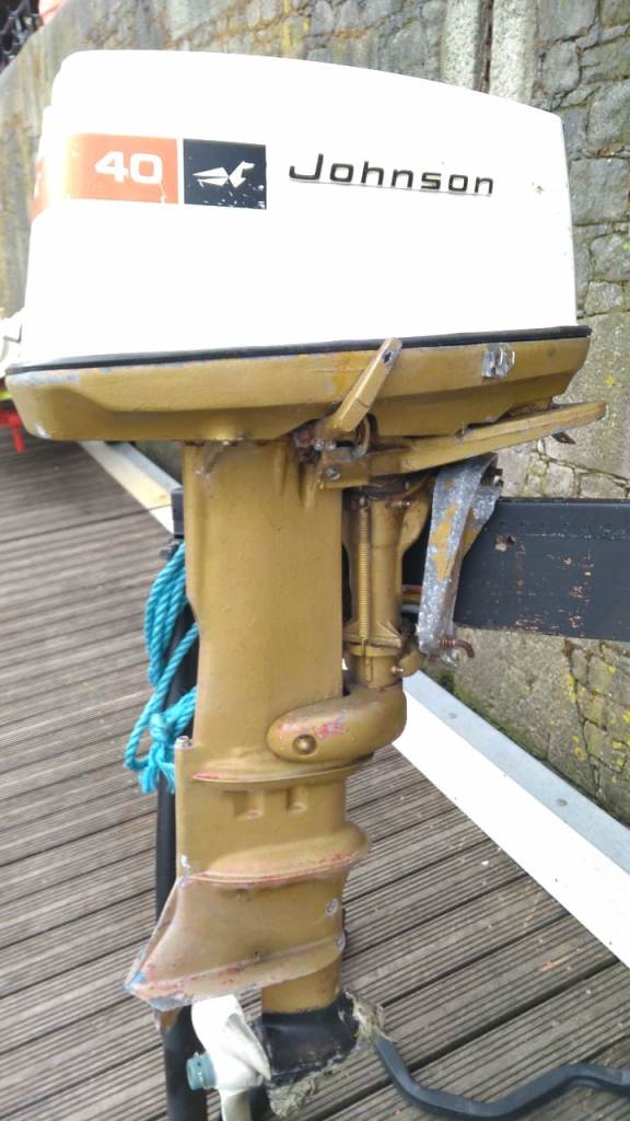 Johnson 40 HP outboard motor, not running.