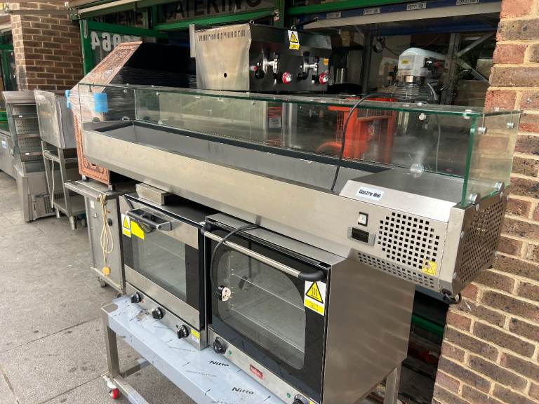 2M COLD TABLE TOP TOPPING FRIDGE CAFE RESTAURANT CATERING COMMERCIAL KITCHEN FAST FOOD SHOP