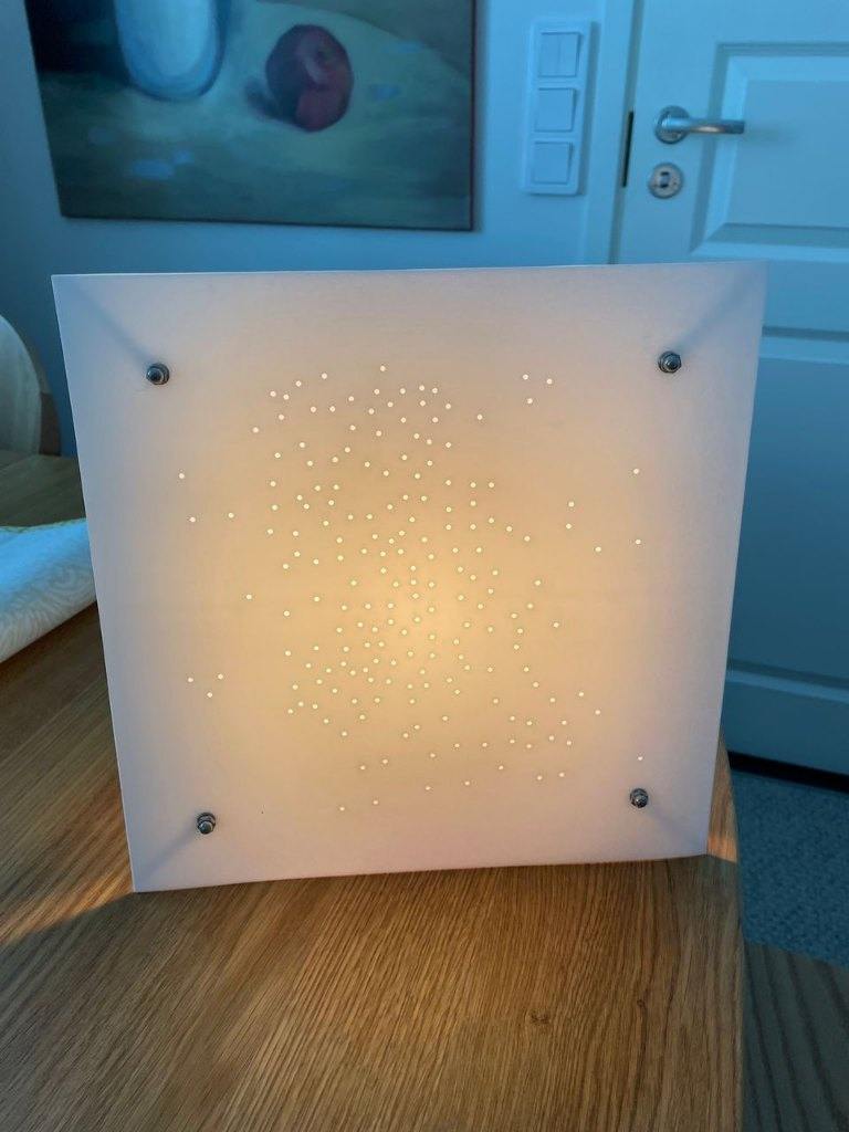 IKEA TYFT Wall Light with Interchangeable Shades/Lens roses dots white design 