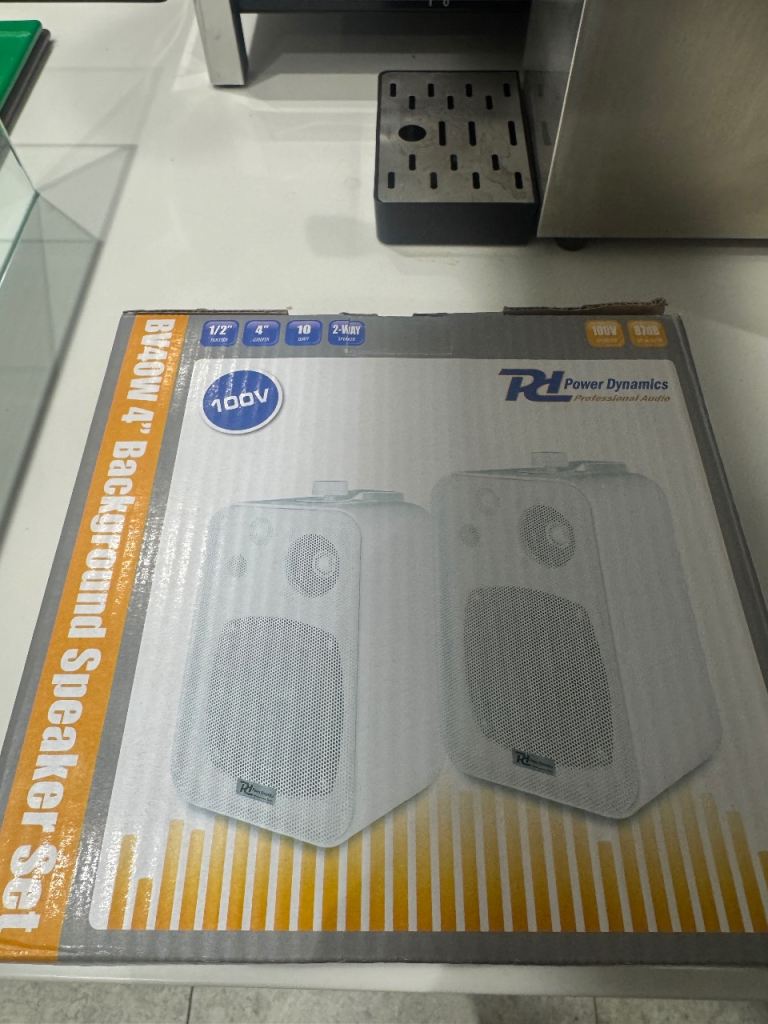 1x Power Dynamics BV40W 4" Background Speaker