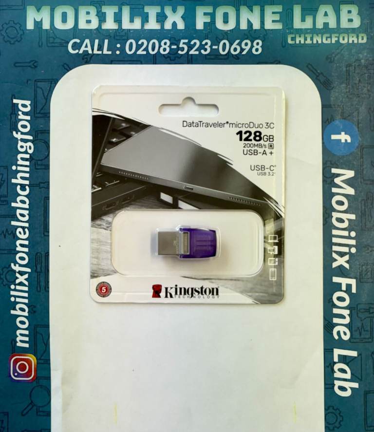 128GB Kingston DataTraveler USB C TYPE C and USB A Dual Interface USB Flash Drive
