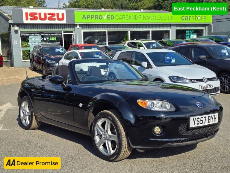 2007 Mazda MX-5 Black 1.8i Roadster, 53,500 miles, 3 owners, Euro 4 ULEZ, 2-seater converti Conve...
