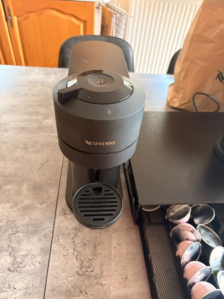Nespresso Vertuo coffee machine with milk frother