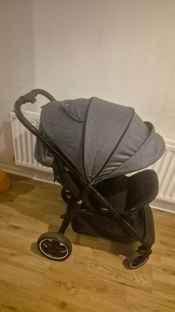 Grey Baby Pushchair - Lightweight & Foldable, Good Condition