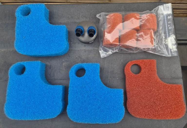 Oase ex filter pads , sponges & inlet / outlet hose adapter 