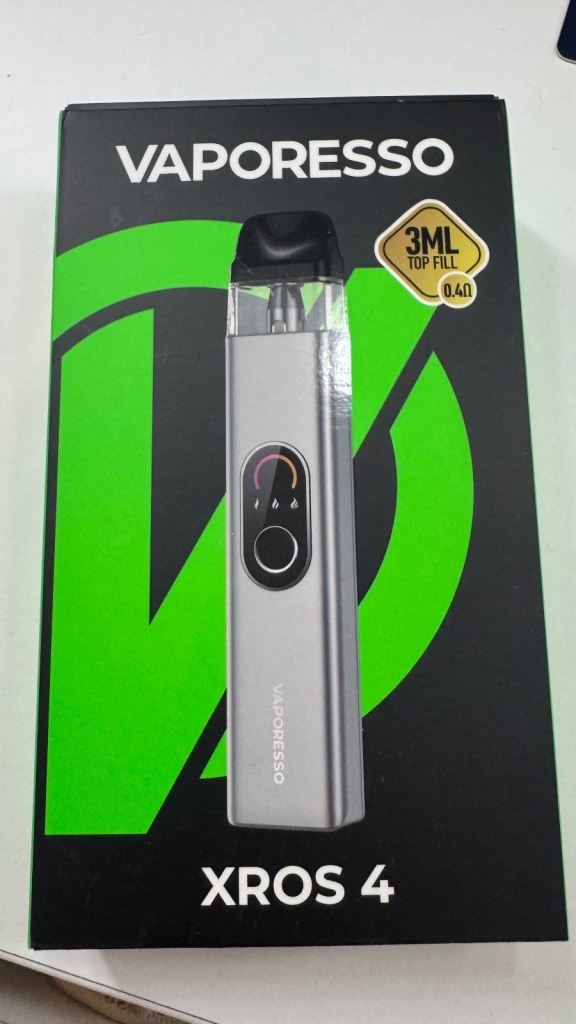 Vaporesso XROS 4 Silver – Boxed – Button Works – Auto Draw Fault