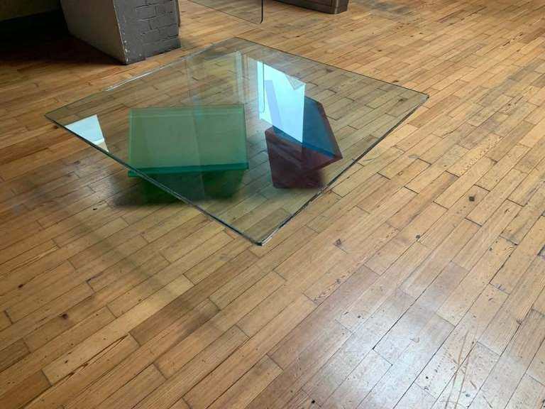 Pre-owned Extra large glass designer coffee table