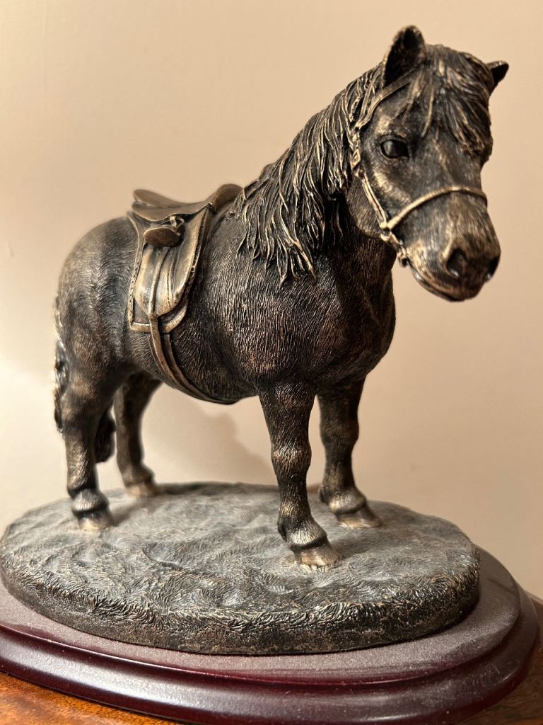 Saddled Shetland Pony Figurine