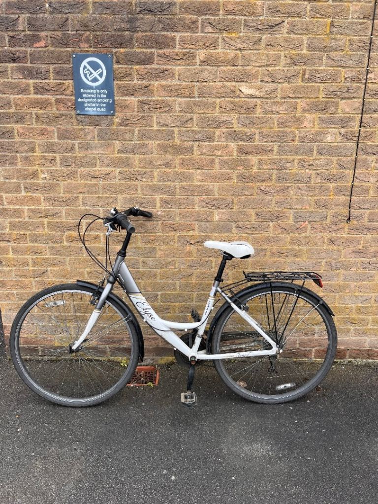 Apollo Elyse City Bike – White/Silver | Shimano Equipped | Aluminium Frame