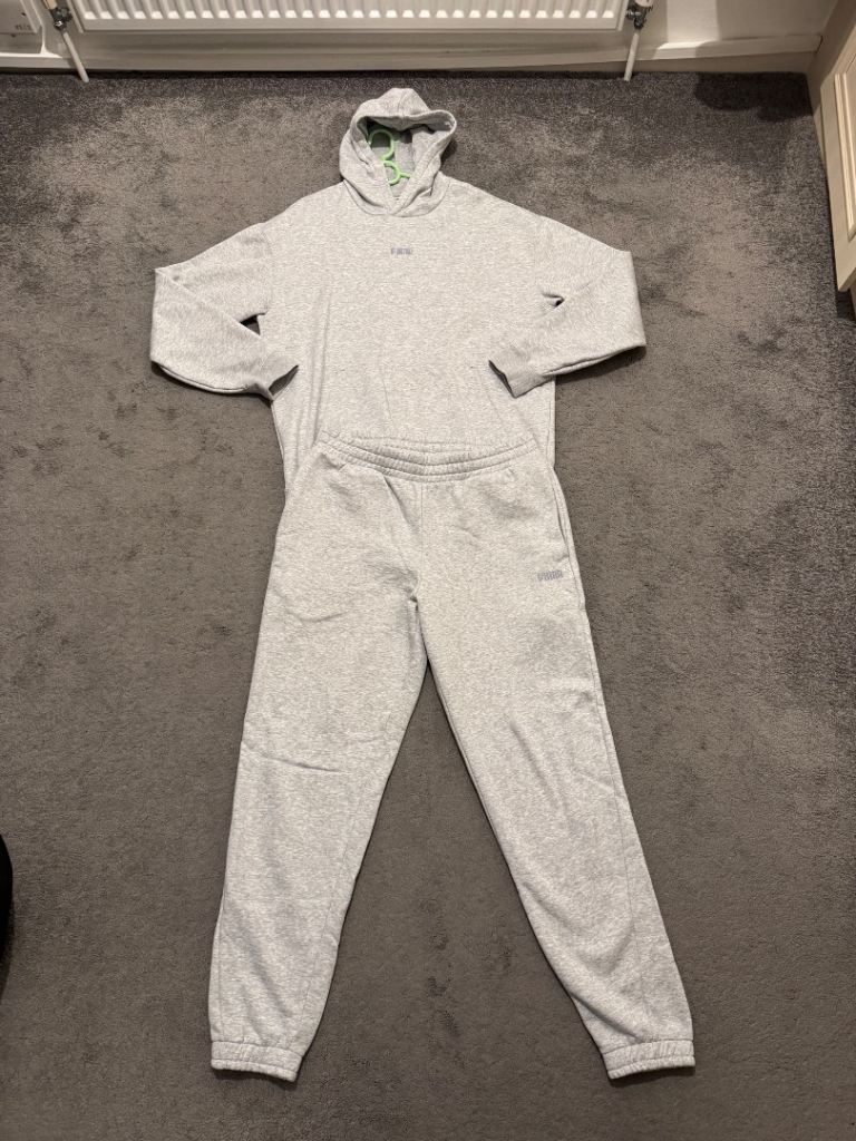 PUMA Grey Tracksuit (L) & Hoodie (M) - Excellent Condition