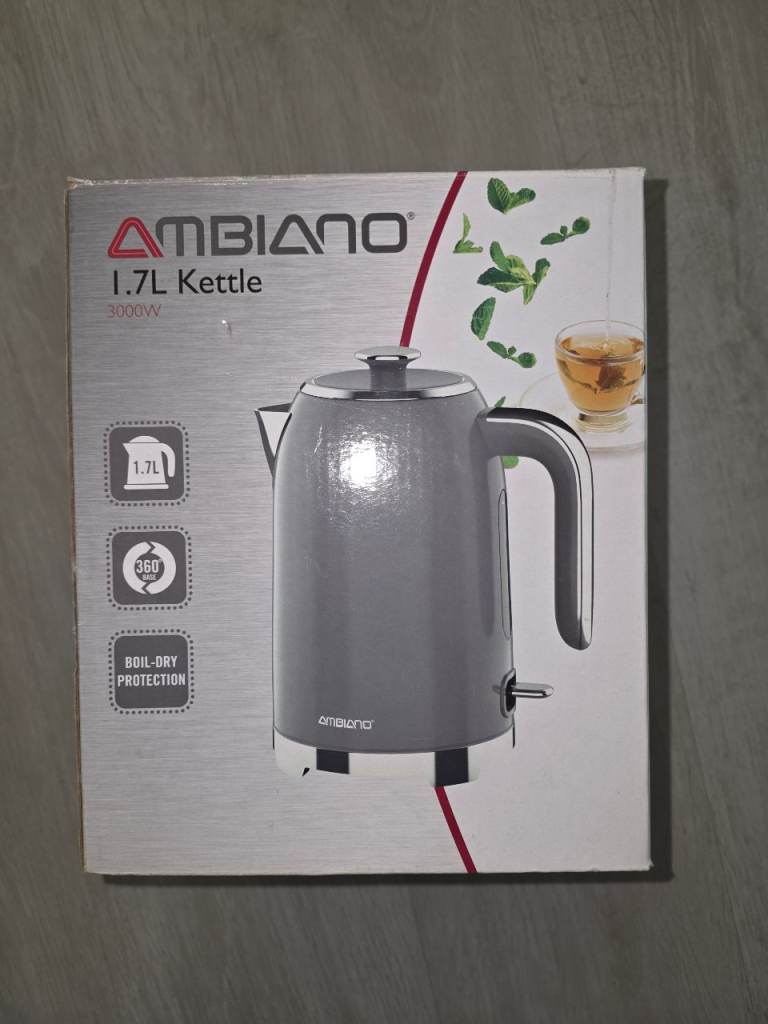 AMBIANO 1.7L Kettle - Grey, Brand New in Box