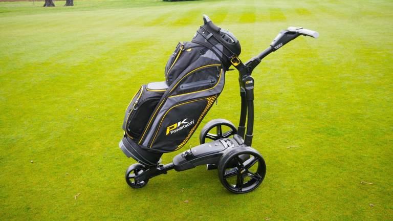PGA TOUR Powerkaddy Electric Golf Trolley with Battery & Bag