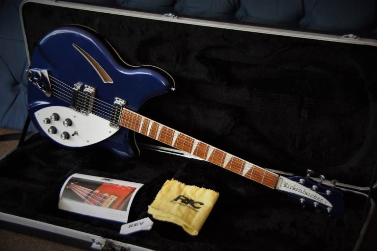  2012 Rickenbacker 360 Midnight Blue Guitar & OHSC !!Excellent!!